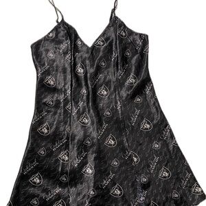 NFL Raiders black Satin Logo Sleep dress size XL